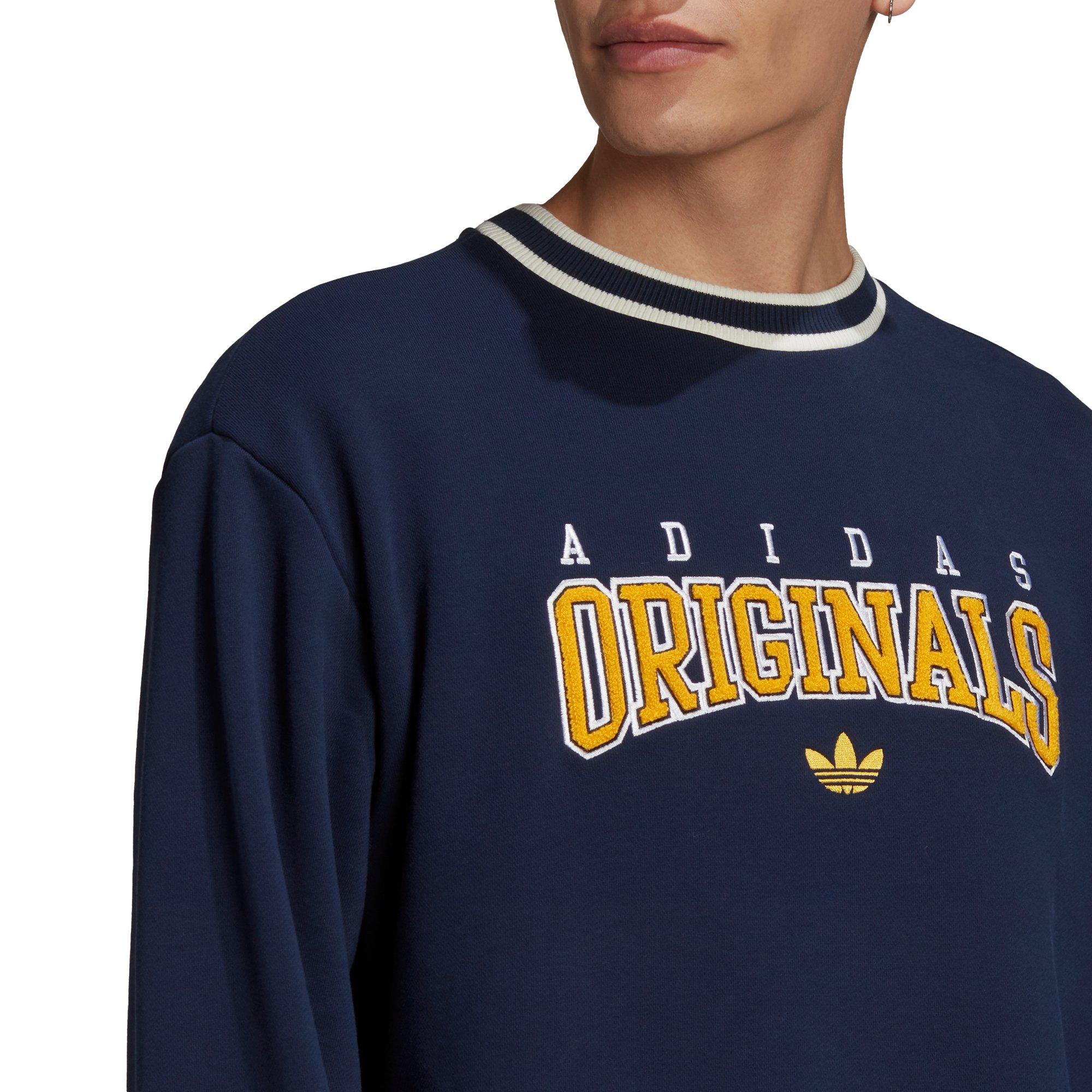 Adidas originals outline central logo sweatshirt in discount navy